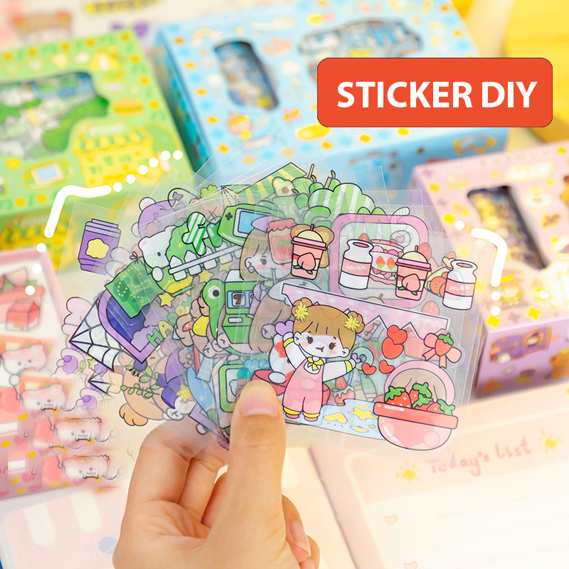 SELOTIP ROLL STICKER KOREA DEKORASI AESTHETIC / STICKER DIY TUMBLR BINDER CASE HP / STICKER ANAK