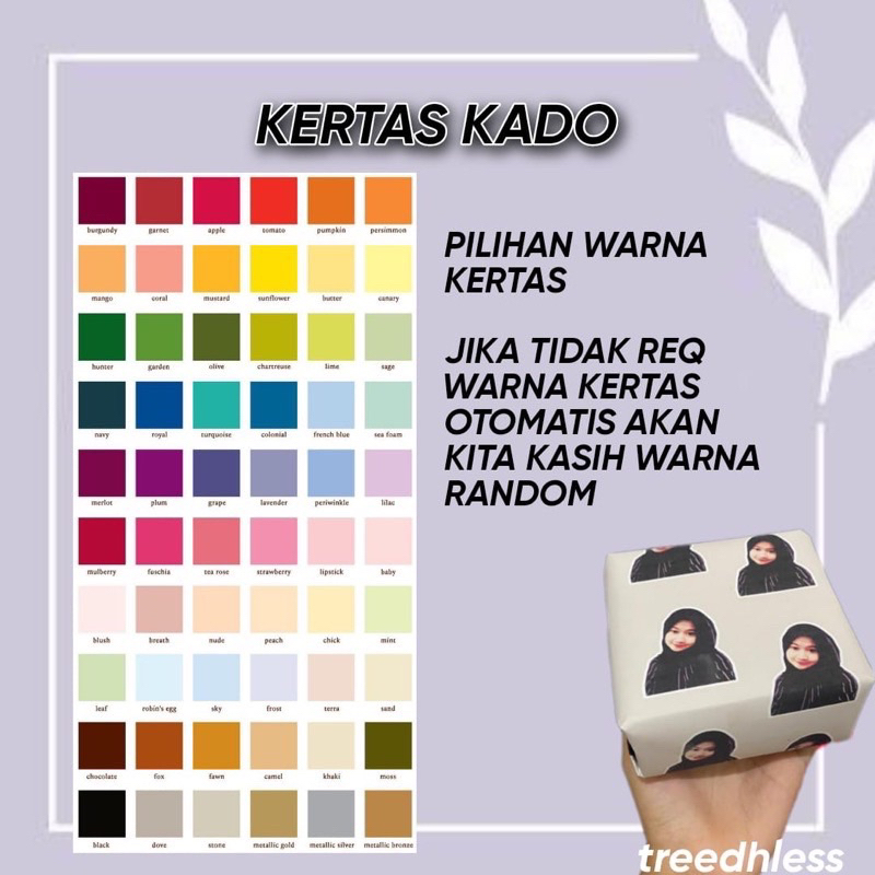 

(ISI 5/10) KERTAS KADO CUSTOM F4 // A3 MURAH TREEDHLESS