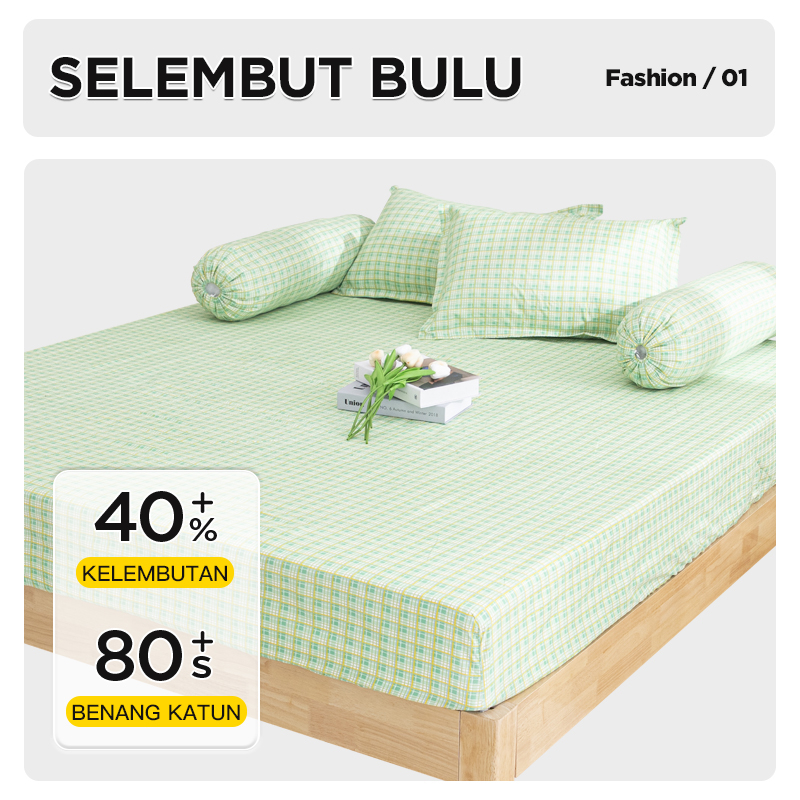 SEPREI Menarik Seprai Kualitas Bagus Sprei Aesthetic Bahan Polyester 120x200cm Worldhome