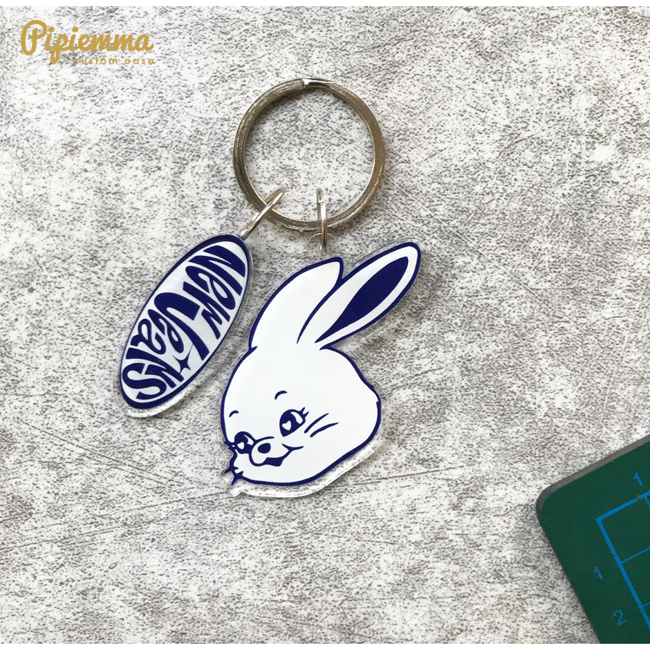 New Jeans Bunny Keychain Gantungan Kunci Kelinci Akrilik Keyring KPOP IDOL NEW