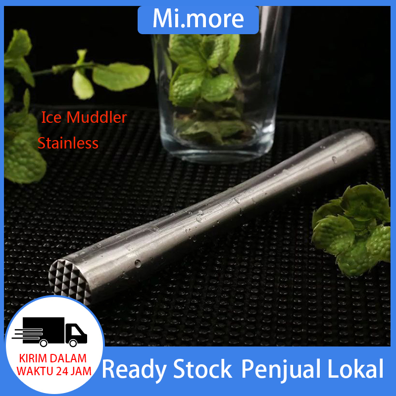 Mi.more Ice Muddler Stainless Steel Cocktail Muddler / Tumbukan Buah Mojito / Penumbuk Es Batu