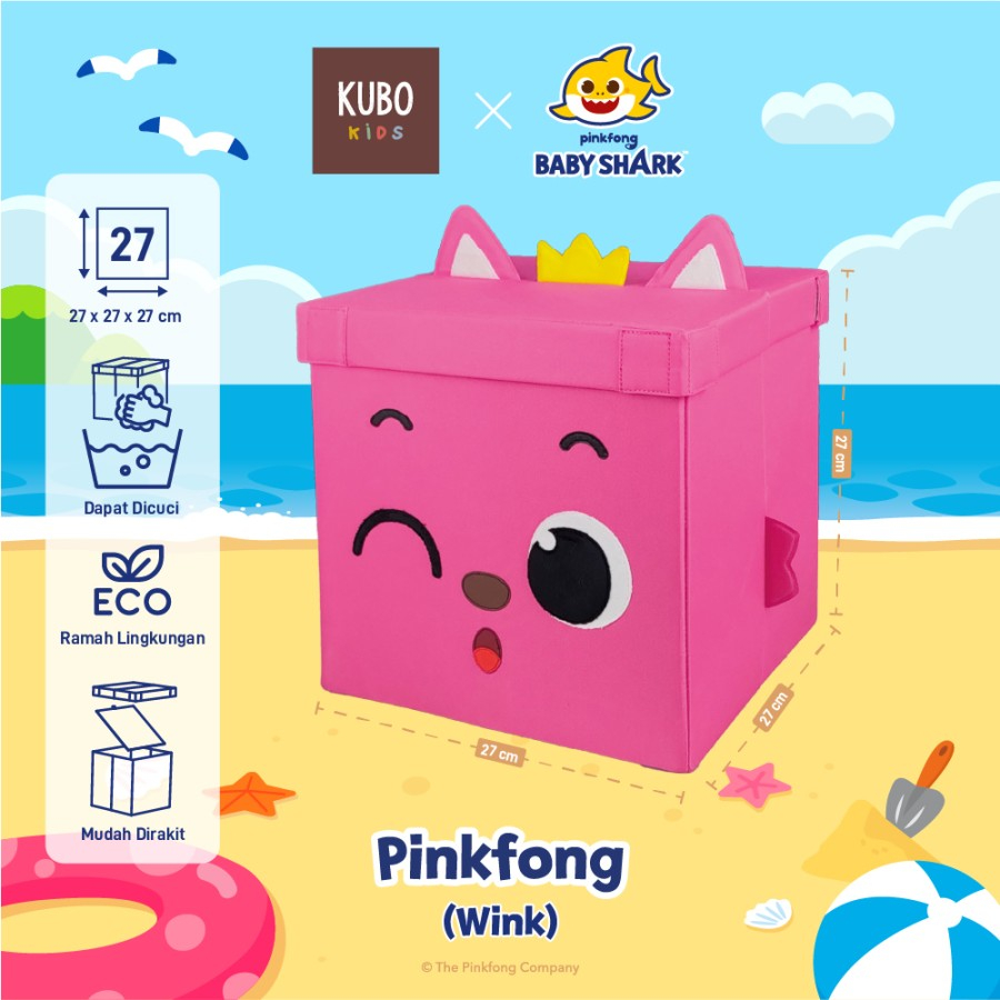 KUBO KIDS PINKFONG 27 X 27 X 27 CM Kotak Penyimpanan