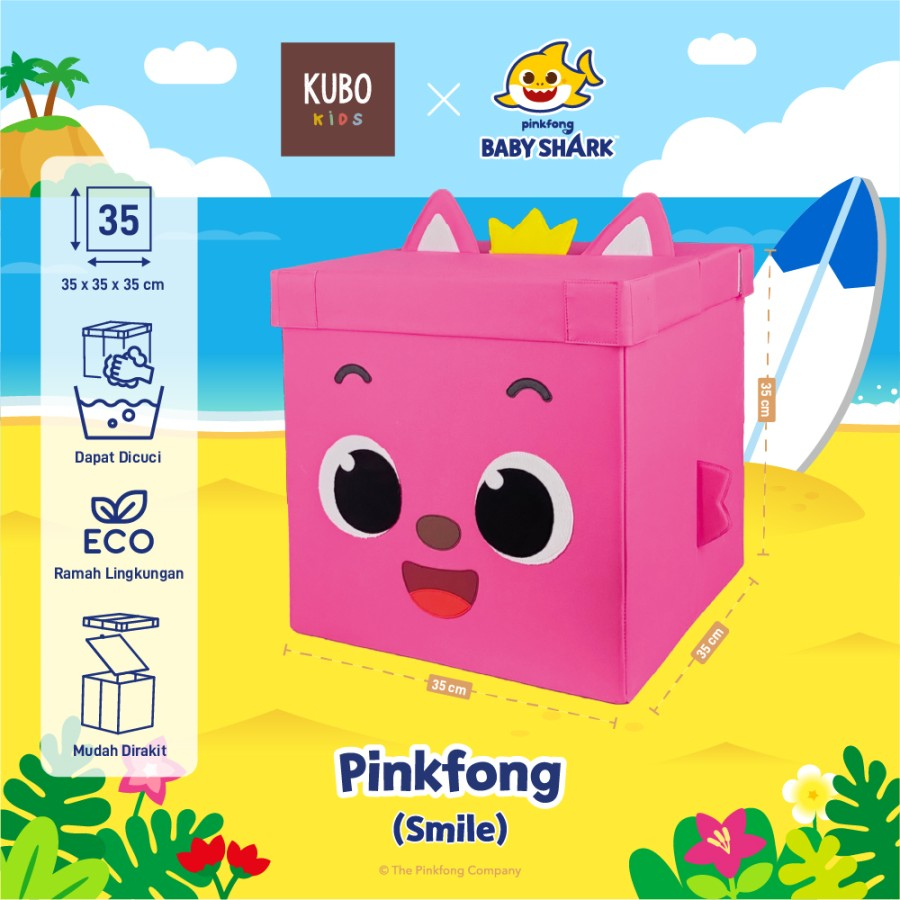 KUBO KIDS PINKFONG 35 X 35 X 35 CM Kotak Penyimanan