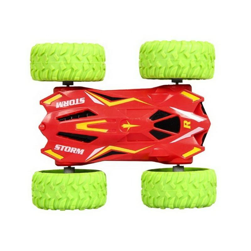 2.4G Mini RC Stunt Drift Car Climbing Off-road Double-sided Electricnic High Speed 3D Flip Car- Green