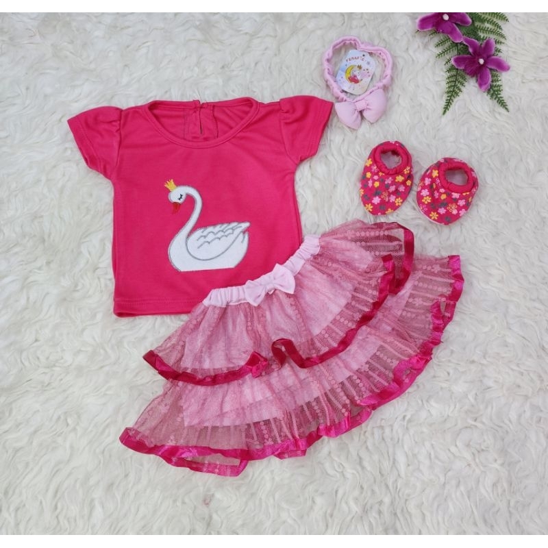 Set Rok tutu Flamingo