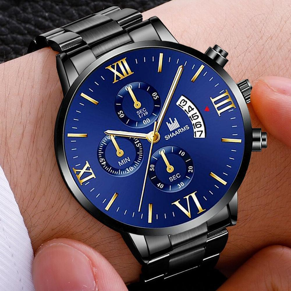 SANGCAKRA COD - Jam Tangan Pria Luxury Full Steel Sport Quartz Business Waterproof Casual Watch Stainless Steel Anti KaratKaca Tebal Tahan Gores Bercahaya Fitur Tanggal Aktif Angka Romawi Gaya Keren Trendy Kekinian Simple Elegan Mewah Berkualitas - J88