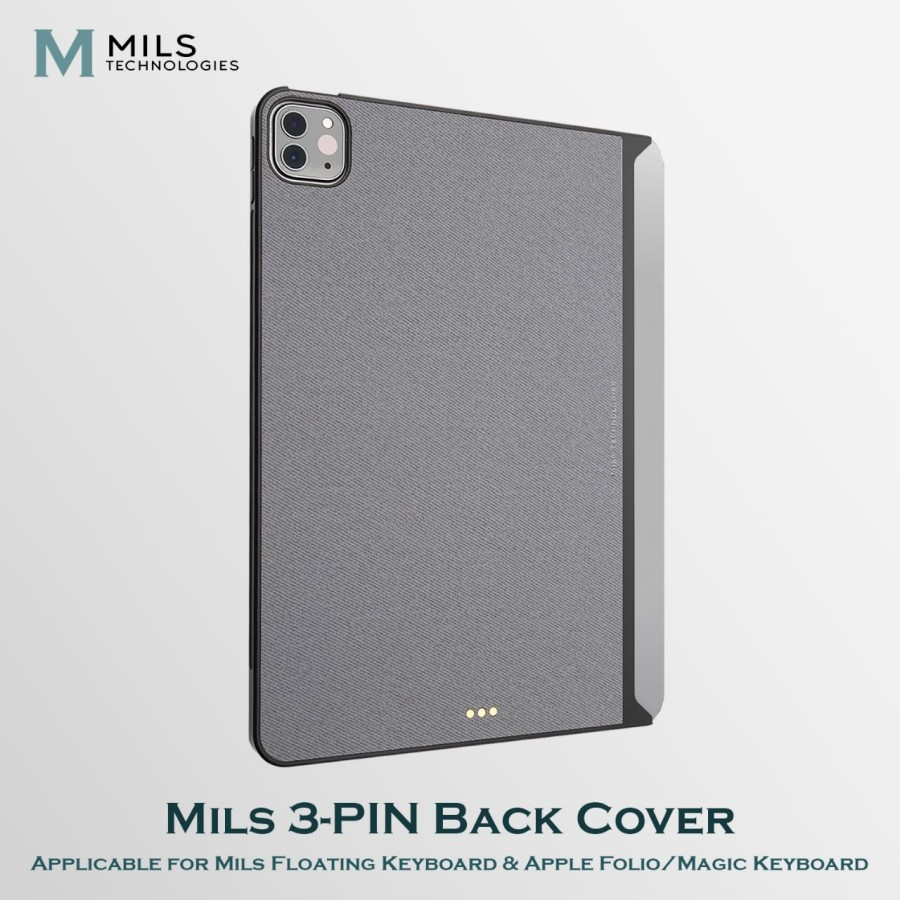 Mils Technologies 3 Pin Case / Back Cover / Casing for Magic Keyboard Smart Folio Keyboard Floating 