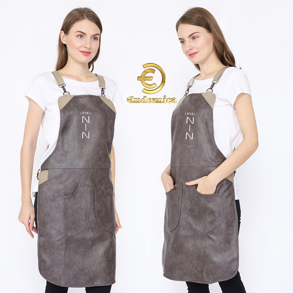 apron barista celemek cafe apron barbershop varian warna full premium synthetic leather crossback strep