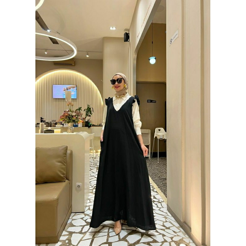 Audrey Maxy #2, GAMIS WANITA MUSLIM CANTIK MODIS FIT XXL LD 114 BAHAN LINEN POLO IMPORT KANCING BUSUI TERMURAH TERLARIS OOTD KEKINIAN