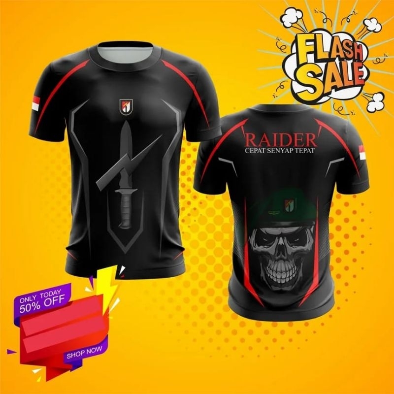 Kaos RAIDER Fullprinitng / Kaos Jersey Raider / Kaos Raider tni ad.
