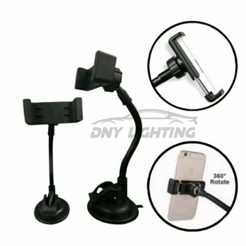 Car Holder / Dudukan Hp Kaca Mobil 360° Model Capit
