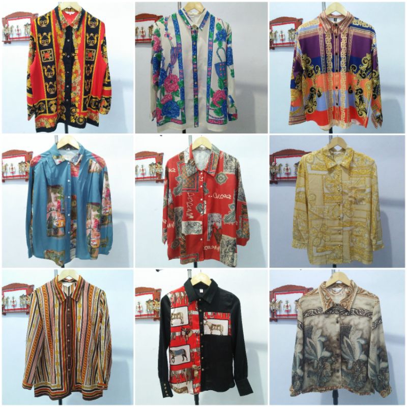 Kemeja Vintage Motif