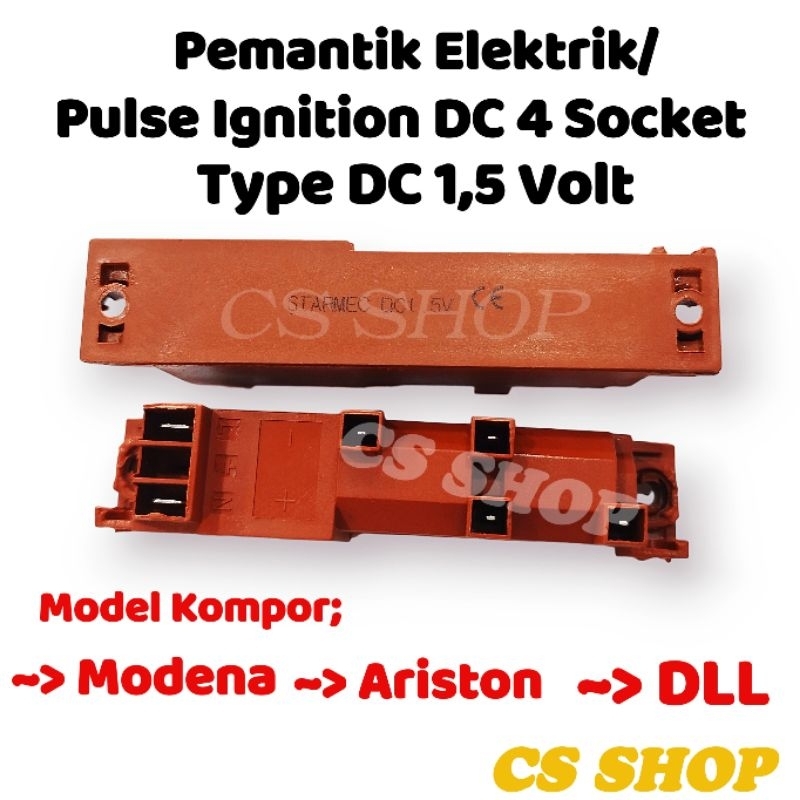 pemantik kompor listrik tanam modena 4 socket DC Pulse ignition