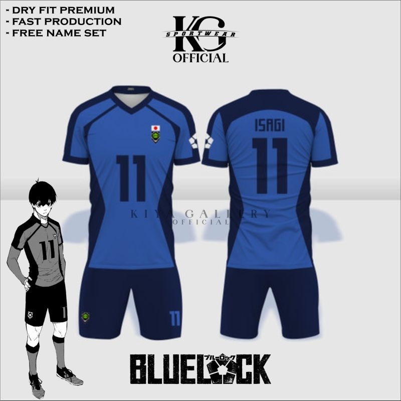 Jersey Futsal & Football VL Anime Blue Lock Eleven Full Printing
