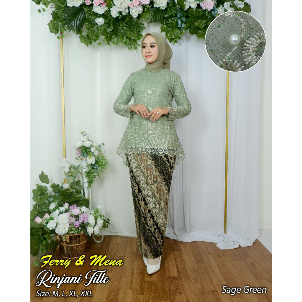 Tunik kebaya blouse rinjani azkia | Kebaya modern | Kebaya akad | Baju tunangan modis dan cantik