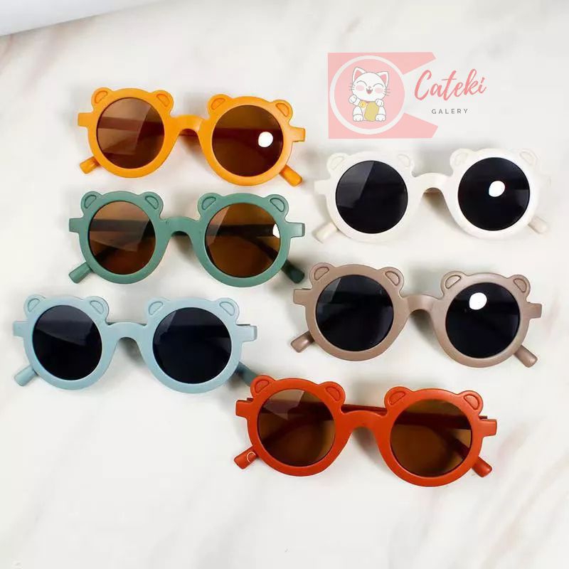 [CTK] PROMO AKSESORIS KACAMATA HITAM FASHION KACAMATA GAYA TRENDY KACAMATA FRAME BERUANG BEAR UNISEX UNTUK BAYI USIA 0-8 Tahun KACAMATA ANAK KACAMATA BAYI SUNGLASSES BABY