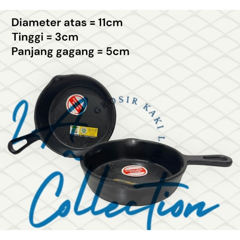 Piring Melamin Hitam Model Penggorengan Golden Dragon P7004A