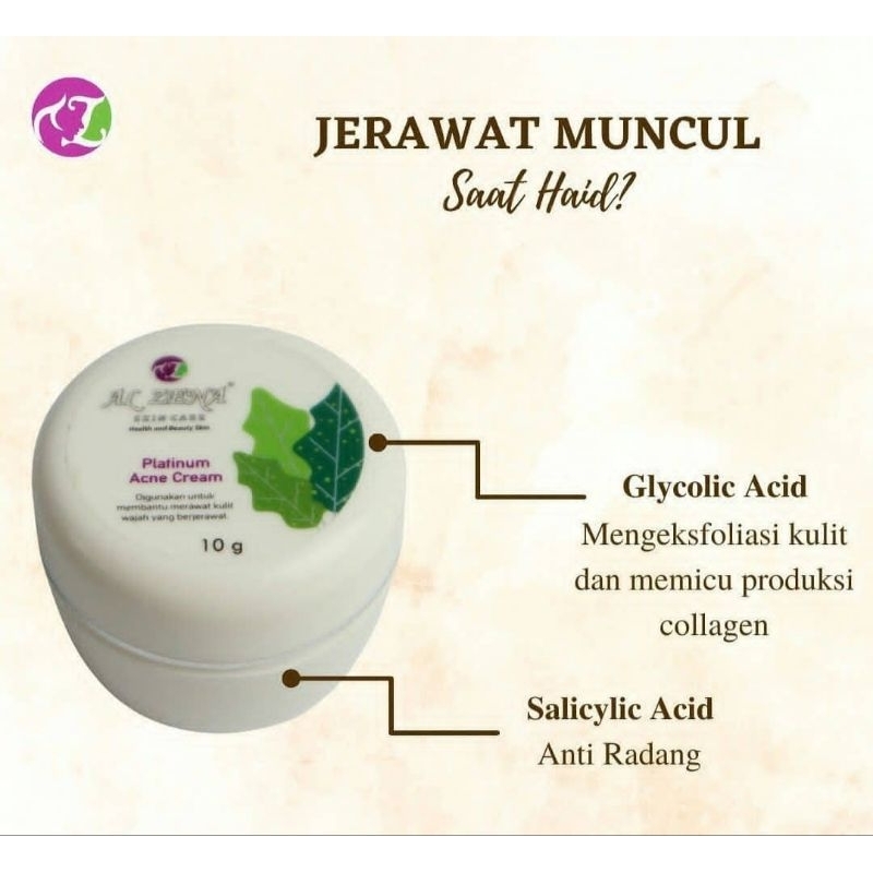 TERLARIS | KRIM MALAM ACNE PLATINUM BUMIL PEMULA ALZENA SKINCARE 100% ORI BPOM AMAN BUMIL BUSUI