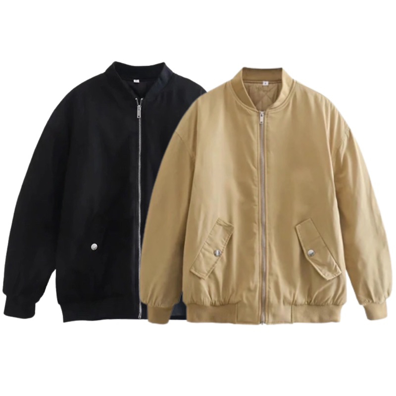 OHARA.id jaket vintage bomber soft parasut daleman quilting hangat