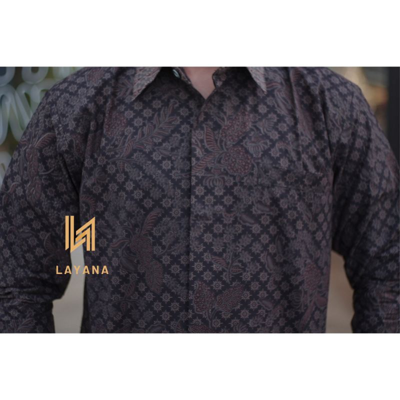 Kemeja Batik Ajisaka Truntum Slimfit Premium Baju Formal Nonformal Pakaian Sragaman Kantor Prabuseno