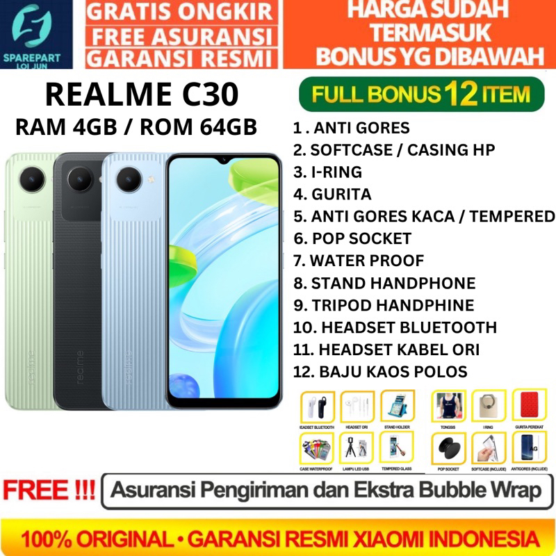 REALME C30 4/64 RAM 4GB ROM 64GB GARANSI RESMI