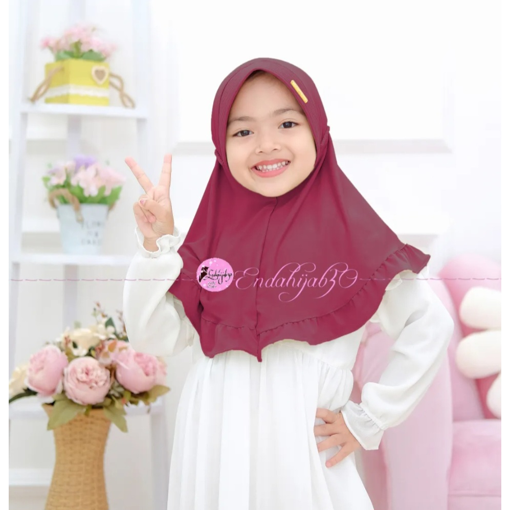 jilbab anak paud TALI ROPEL ( 4-7 tahun ) kerudung anak perempuan hijab anak terbaru