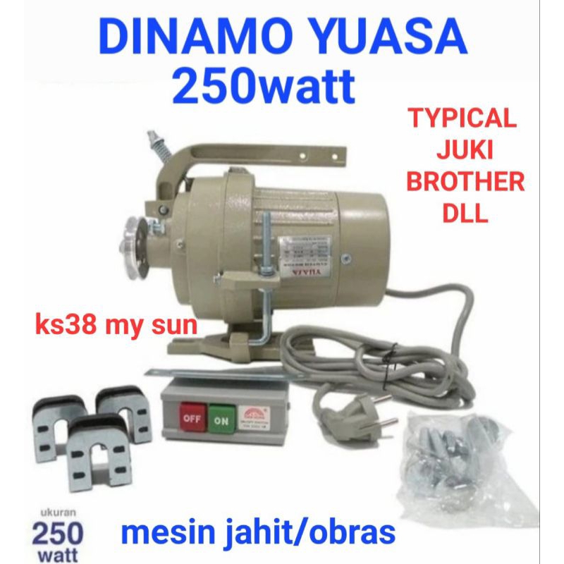 dinamo yuasa mesin jahit 250watt