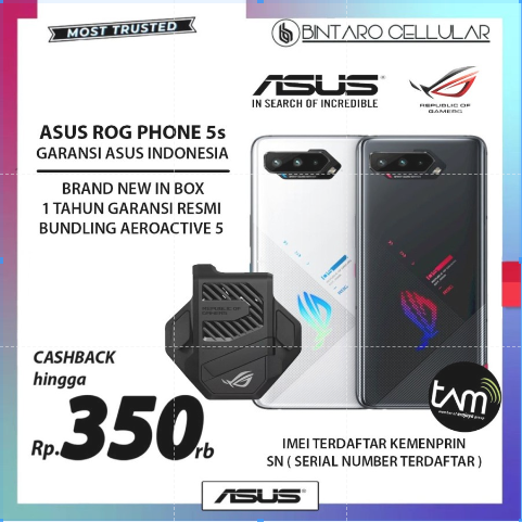 [ TAM ] ASUS ROG PHONE 5 5S PRO 8/128GB 12/256GB 18/512GB GARANSI RESMI TAM INDONESIA