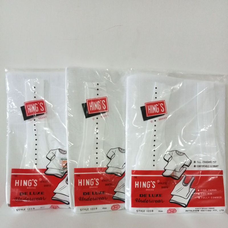 Singlet Pria/Kaos Dalam Pria Hing's 123B(32,34,36)