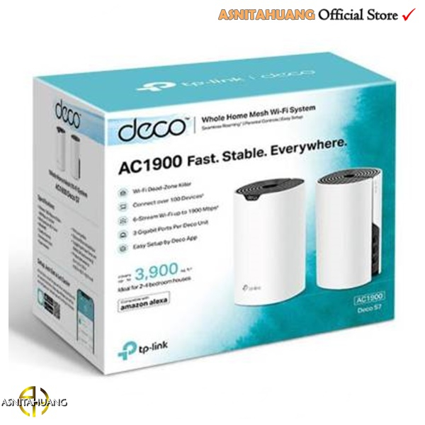 TP-LINK Whole Home Mesh Wi-Fi System Deco S7 AC1900 1pack/2pack/3pack - 3 Pack