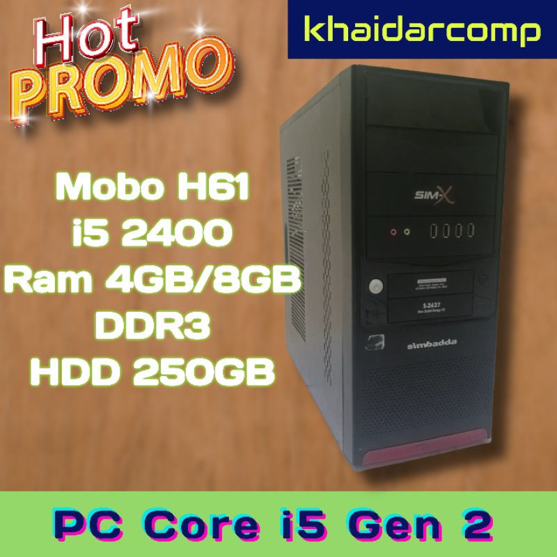 PC i5 Gen 2 Ram 16GB HDD 500GB Siap Pakai