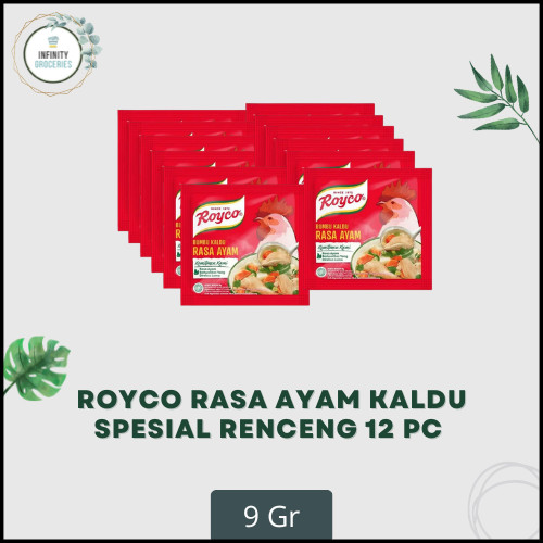 

ROYCO RASA AYAM KALDU SPESIAL KEMASAN 9 GR RENCENG 12 PC MURAH !!