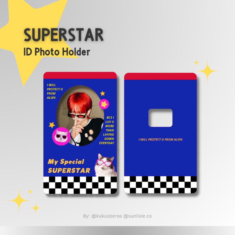 ⭐️ ID HOLDER SUPERSTAR ⭐️ photocard pc akrilik acrylic treasure seventeen nct dream 127 wayv aespa p
