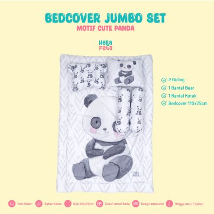 Peralatan Bayi Set Bedcover Bayi Motif CUTE PANDA