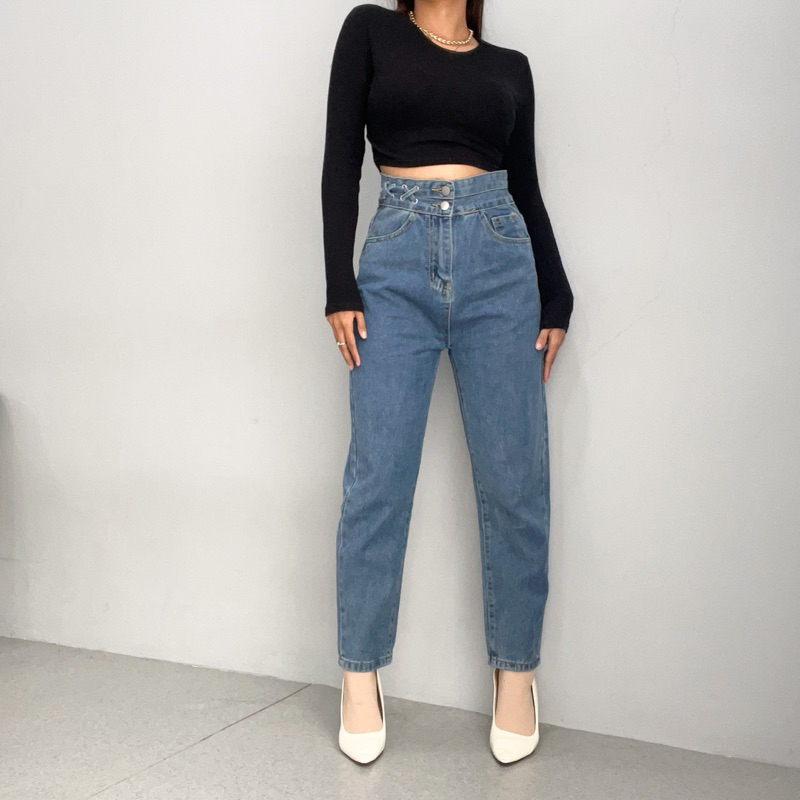 [LUXE.DLABEL] - Jeans 139 | Celana Panjang Highwaist Wanita Jeans Import Premium Quality Jeans Wanita Polos Ripped Jeans Highwaist Jeans Wanita Bangkok Skinny Jeans Highwaist Baggy Wideleg Jeans Kulot jeans Boyfriend Jeans Kargo Jeans Cargo jeans BKK