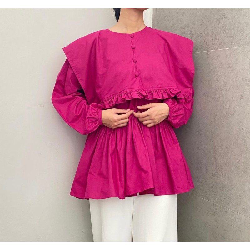 NABO - Yasaya blouse ( MAGENTA , ORANGE, BLUE , LIME , BW )