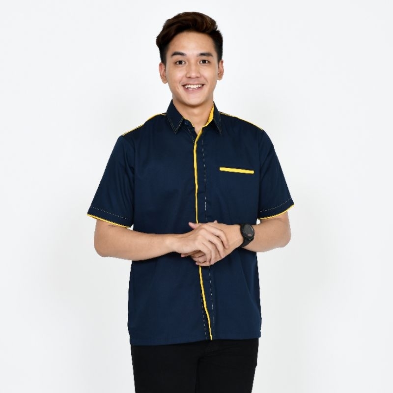 Custom baju kerja murah/kemeja karyawan kantor/seragam pabrik/baju pria dan wanita/pakaian pria &amp; wanita