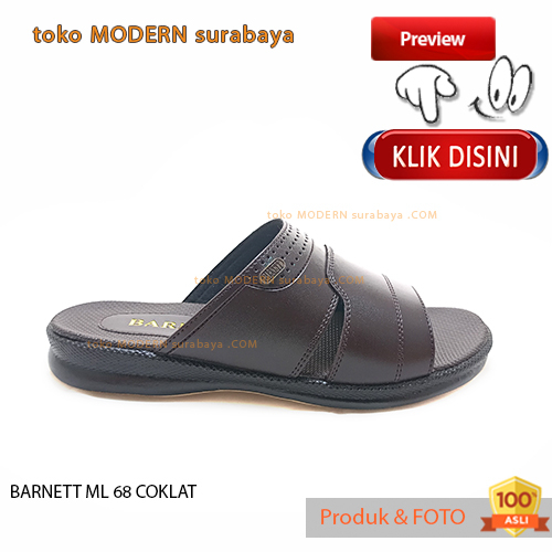 BARNET ML 68 COKLAT sandal pria casual slide