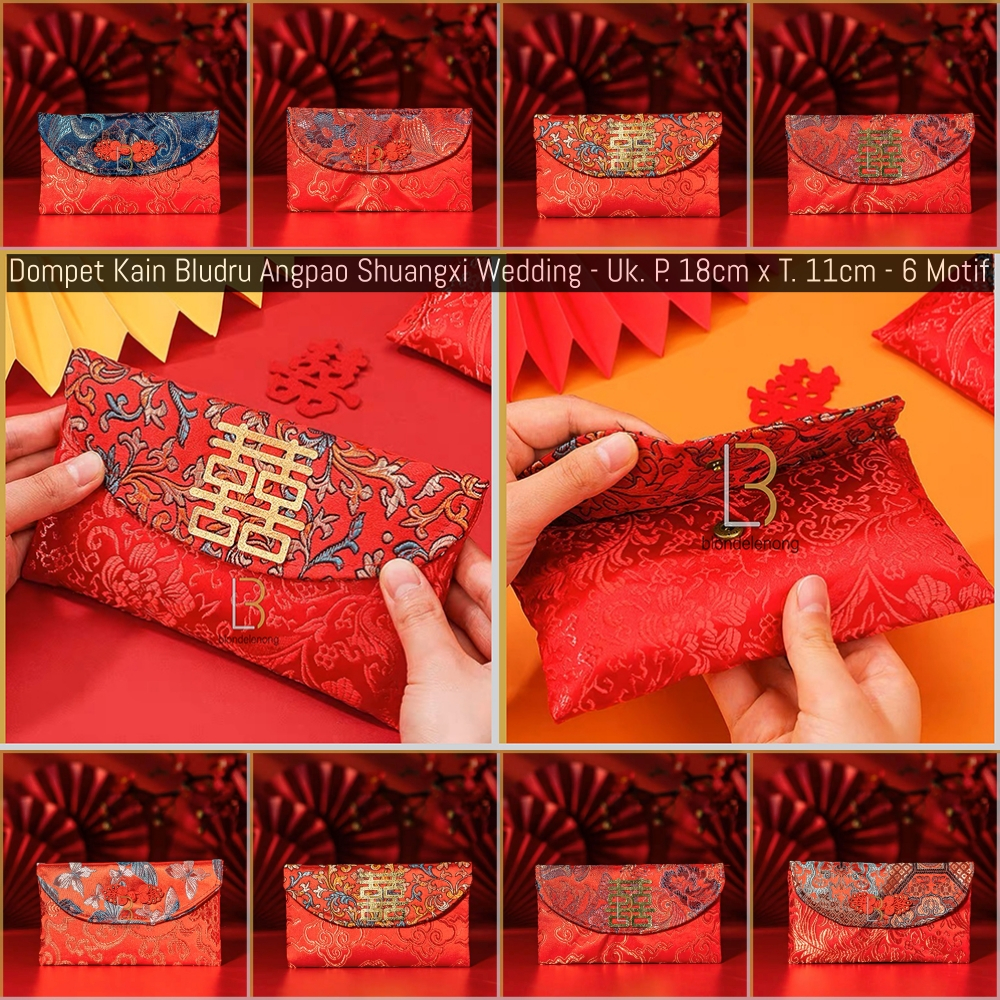 Amplop Dompet Angpao Angpau Ampao Ampau Hongbao Kain Kertas Merah Emas Sangjit Shuang Xi Perlengkapan Pesta Kondangan Nikah Pernikahan Kawin Happy Wedding Married Netral Imlek Sincia Cina New Year Panjang Tebal Besar Jumbo Lucu Unik Murah 2023 2024 Murah