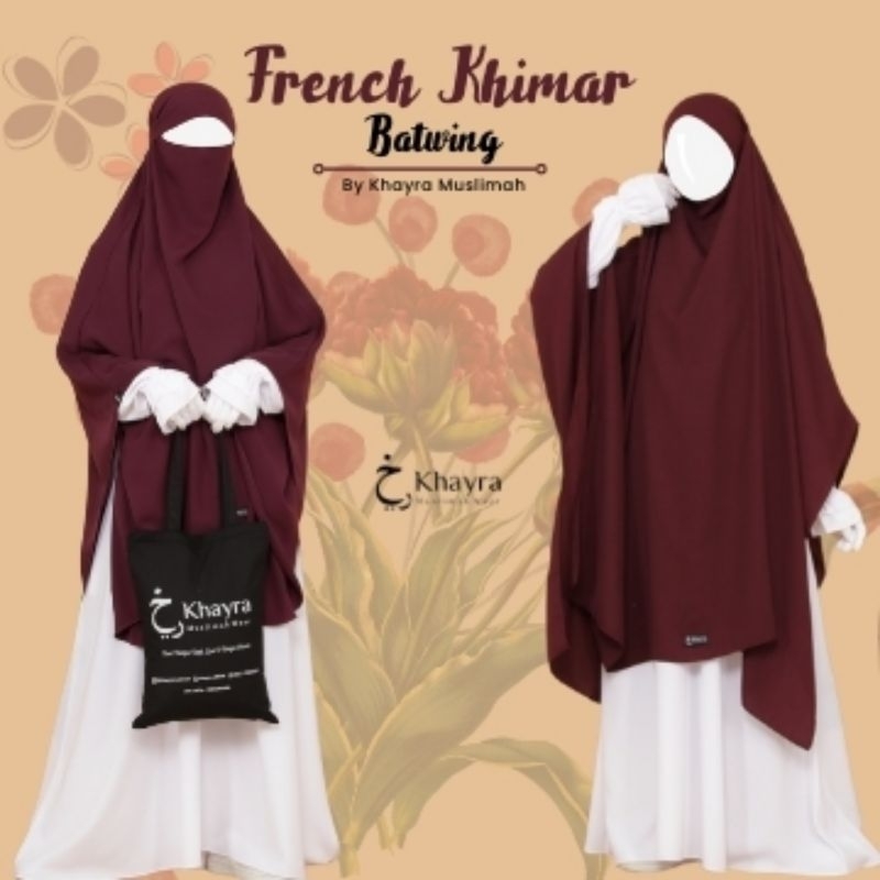 FRENCH KHIMAR BATWING BY KHAYRA MUSLIMAH