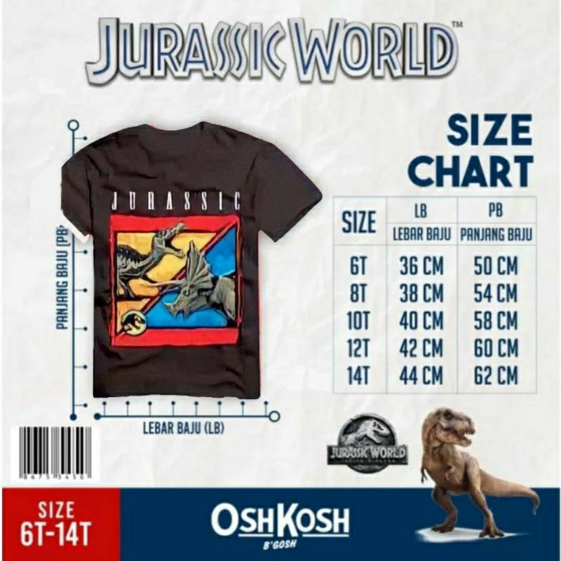 KAOS OSHKOSH BOY JURASSIC WORLD