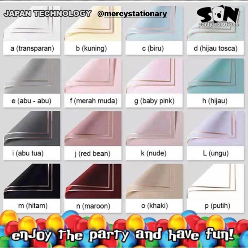 

Kertas Cellophane Buket Bunga Kado Plastik Bingkai Emas