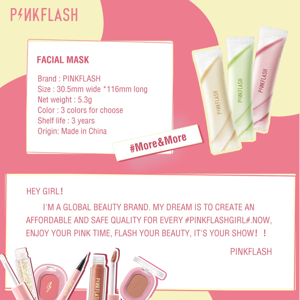 Pinkflash Clay Mask PF-SC03 Gentle Peeling Clay Mask, Anti Acne, Brightening Glow Clay Mask Pinkflash Original BPOM