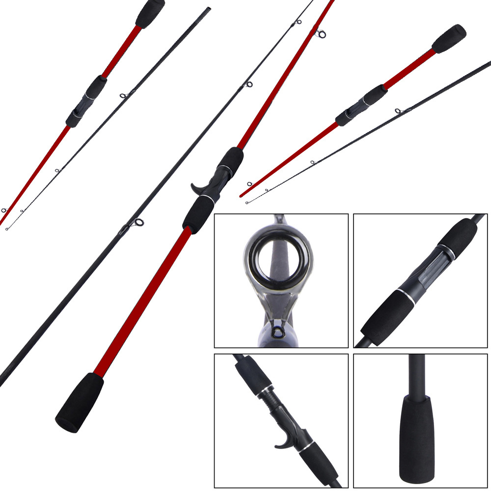 Joan 1.65M/1.8M Spinning/Casting Fishing Rod 2 Bagian karbon berongga  Fishing Tackle Outdoor Fishing Joran Pancing