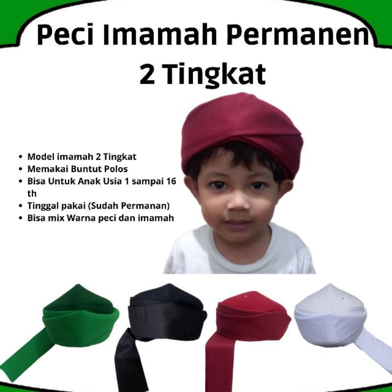 PECI MODEL IMAMAH 1,5 METER SORBAN IMAMAH ANAK &amp; DEWASA