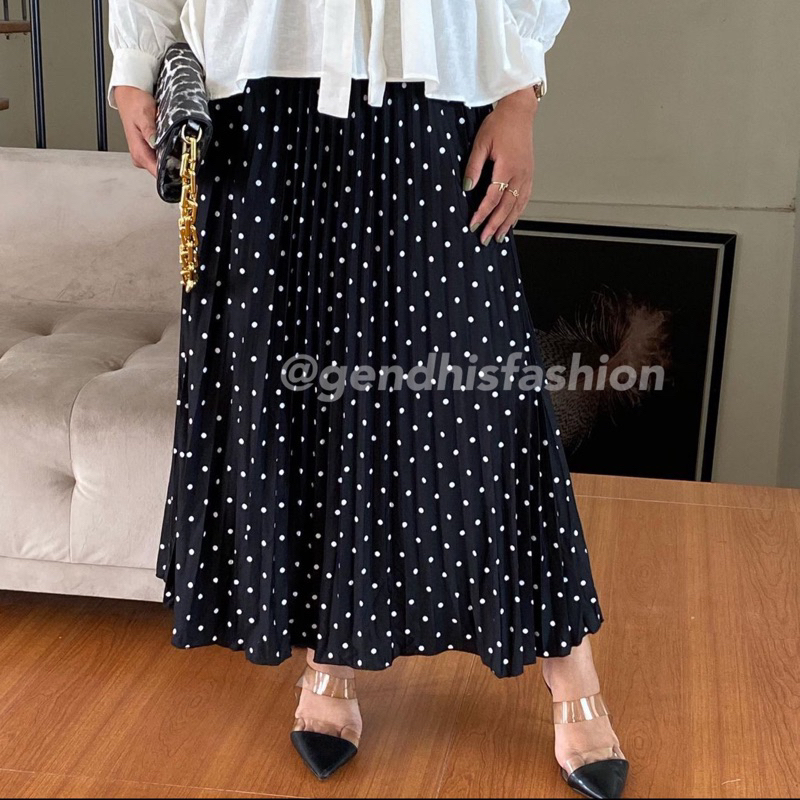 Polka Big Skirt Best Seller Terlaris Premium Allsize fit XXL