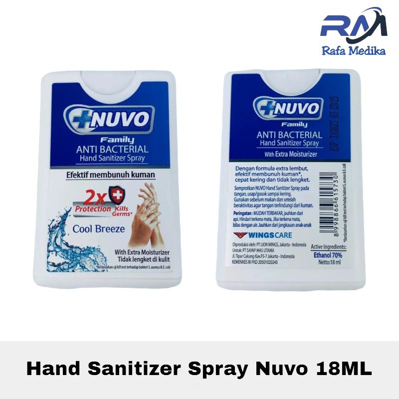 Hand Sanitizer Spray Nuvo Pocket  Nuvo HandSanitizer Spray 18ML