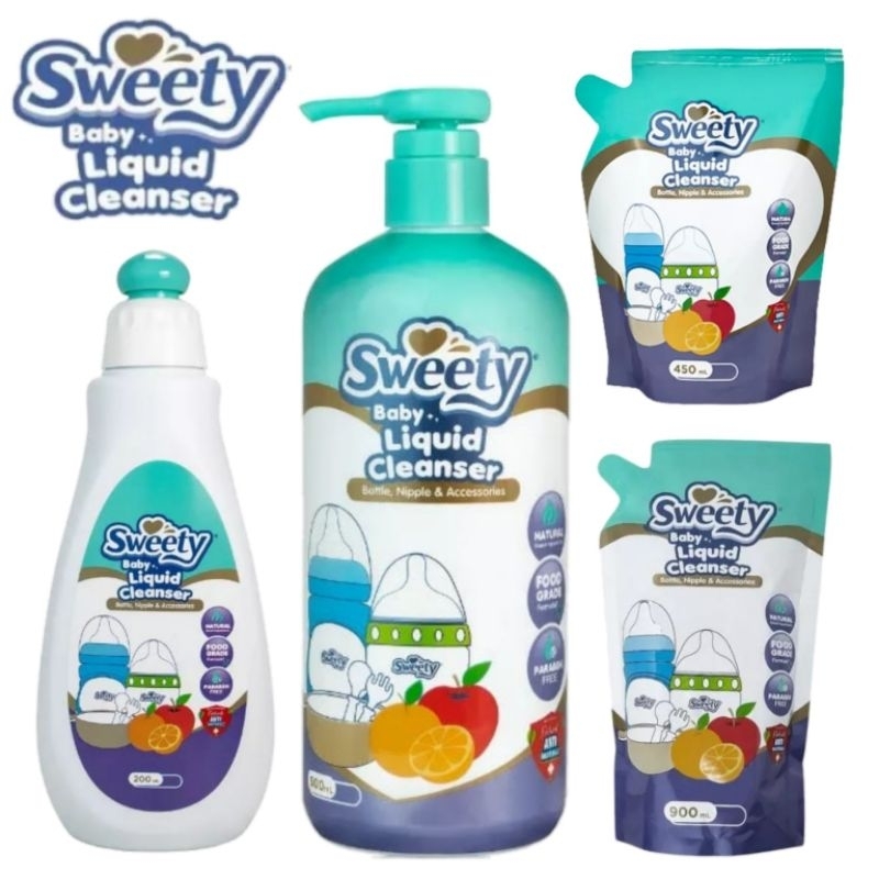 Sweety Baby Liquid Cleanser For Bottle Nipple &amp; Accessories - Sabun Cuci Botol 200ml 450ml 500ml 900ml