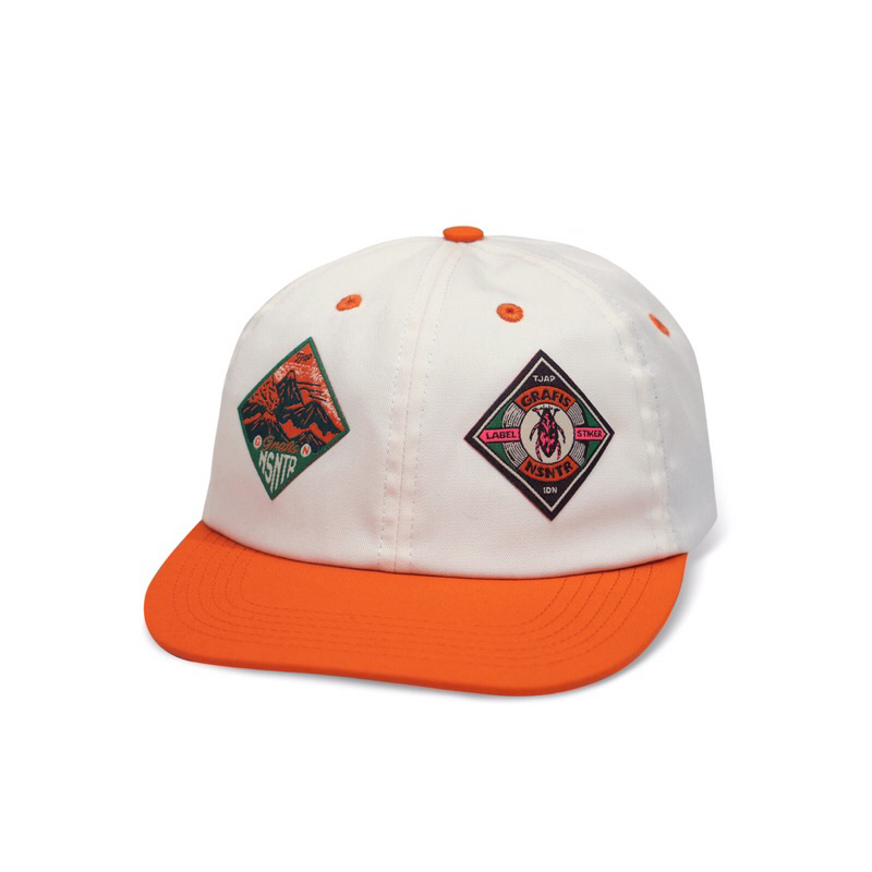 Kamengski - Grafis Nusantara Cream Orange 6 Panel Caps