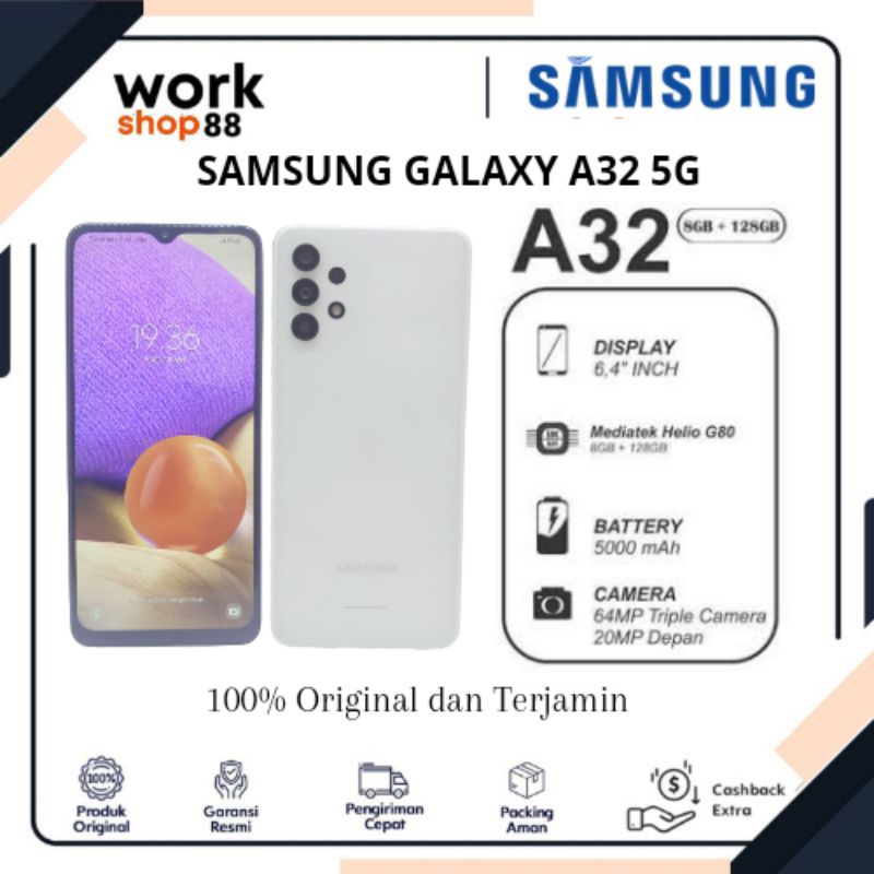 Second SAMSUNG Galaxy A32 5G (8GB/128GB) Mulus No Minus Ex Garansi Resmi